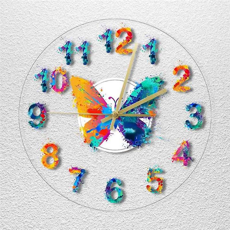 Colorful Numbers Modern Wall Clock Art Home Decoration Wall Clock