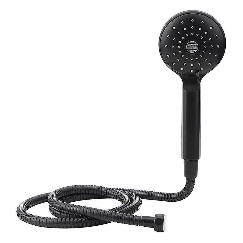 Handheld Shower Head Water-saving Black with 1.5m Super Long Hose