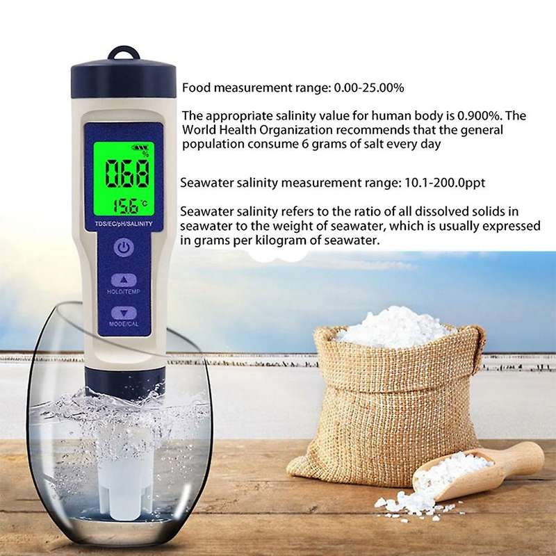 Tds/ec/ph/salinity Water Quality Monitor Tester