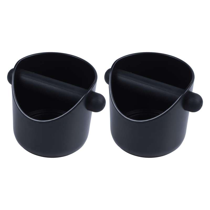 Coffee Grind Knock Box and Espresso Dump Bin (black)