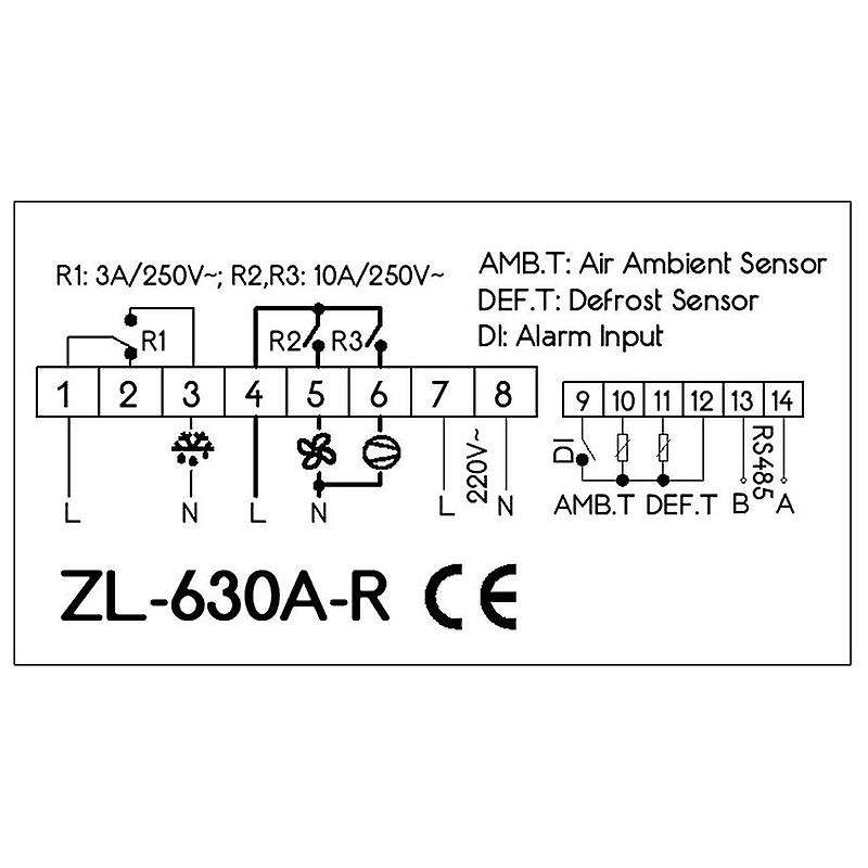 Zl-630a-r,rs485 Temperature Controller,digital Controller with Modbus