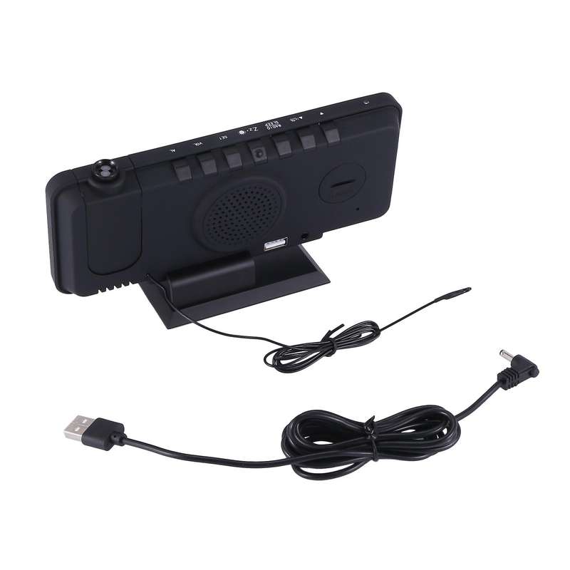 Projection Alarm Clock with Fm ,temperature Monitor,easy to Use,black