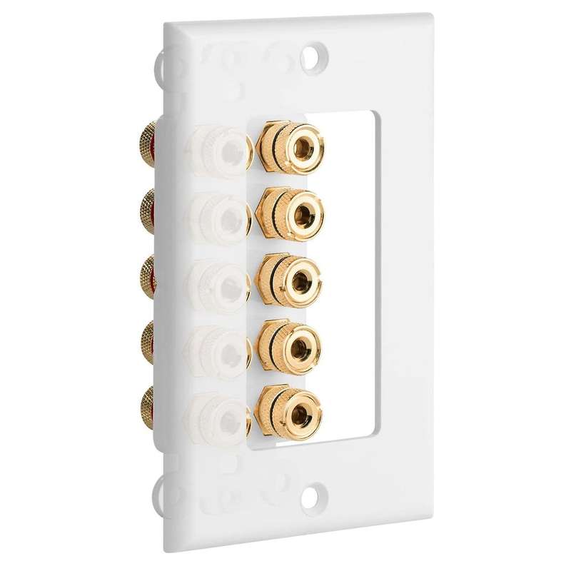 Gold Plated Copper Banana Binding Post Coupler Type Audio Wall Plate