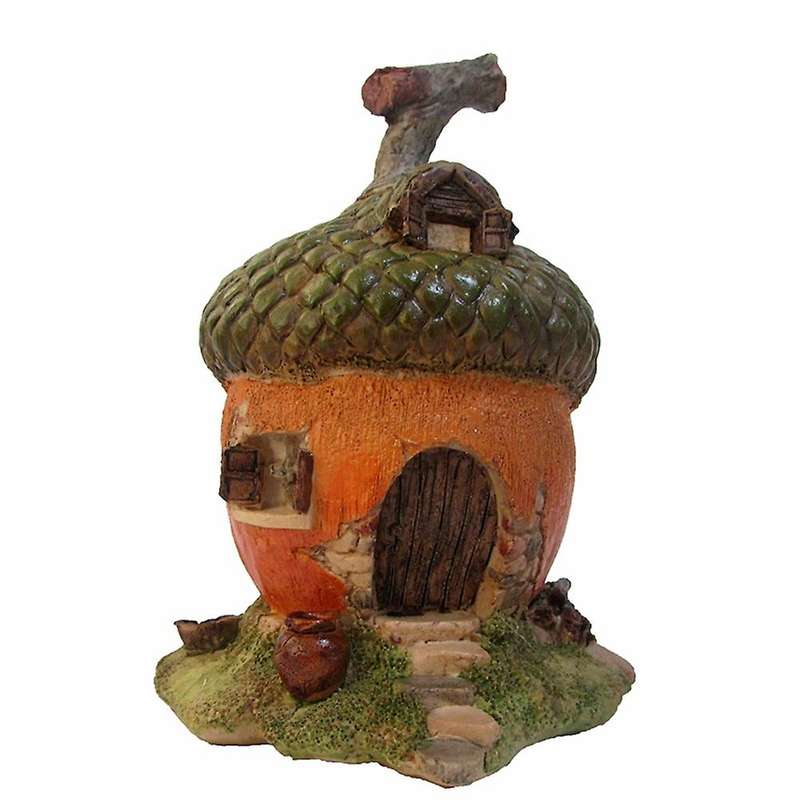 House Statuette Home Decor Miniatures Fairy Ornament 10.5x10x14cm