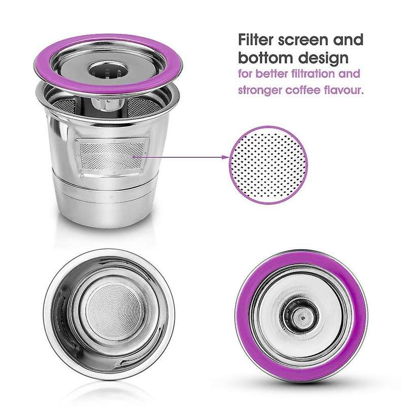 Recafimil 3 Pack Reusable K Cups with Spoon and Brush Fit for Keurig