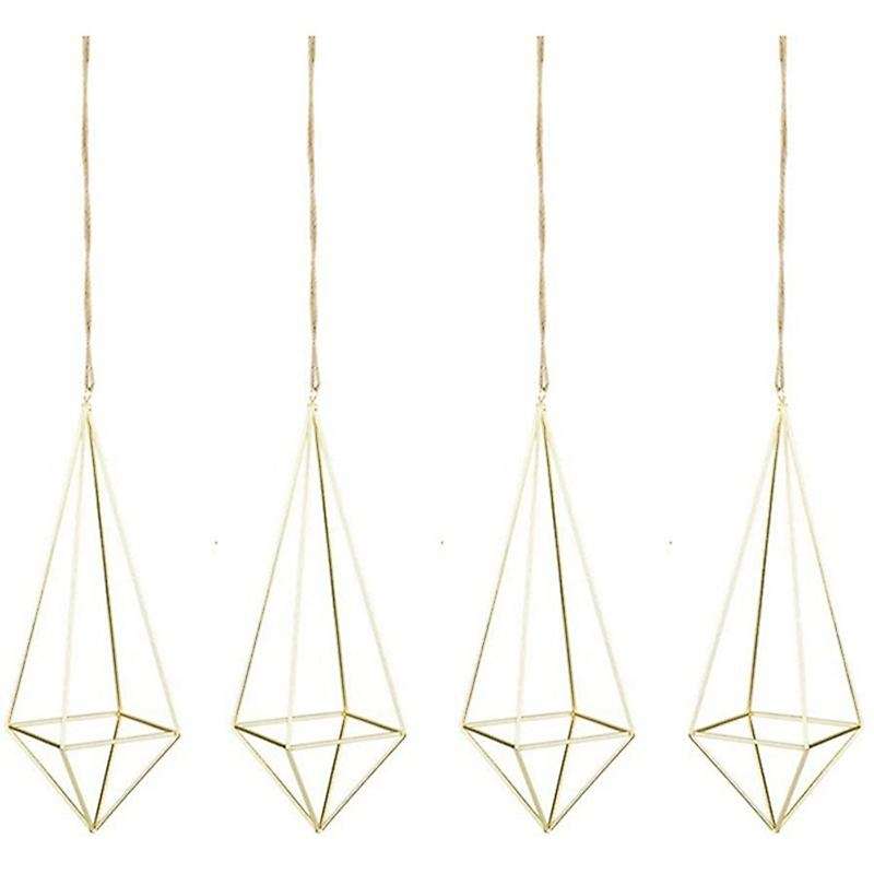 4 Packs Air Plant Hanging Holder Himmeli Decor Geometric Planter
