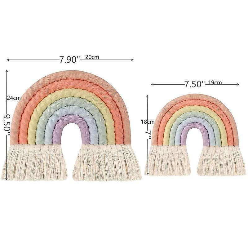Rainbow Macrame Tapestry Wall Hanging Nordic Style Boho Home Decor