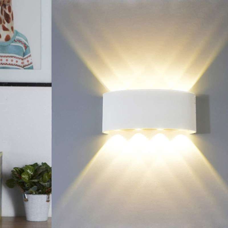 8 W Wall Light Aluminium Wall Light for Bathroom Hallway Warm Light