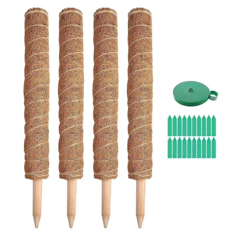 15.7inch Moss Poles for Climbing Plants Totem Monstera Coir Moss