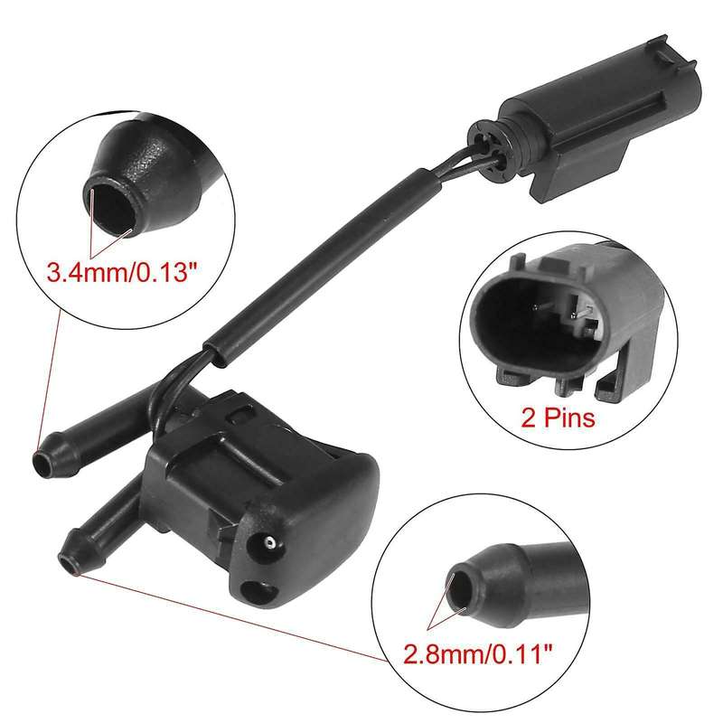 For -bmw E39 Windshield Washer Nozzle Heated Dual Inlet Squirter Jet
