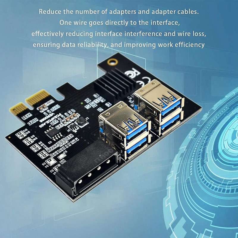 Pci-e 1x to 16x Usb3.0 Graphics Adapter Expansion Card for Btc Mining