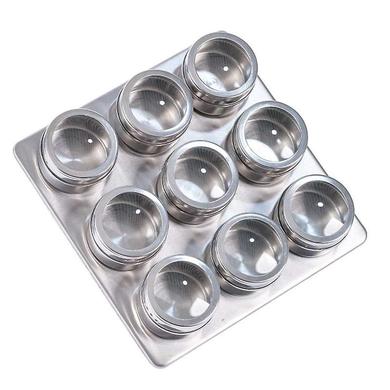 1 Set Spice Jar Seasoning Rack Stainless Steel Spice Organizer Box B