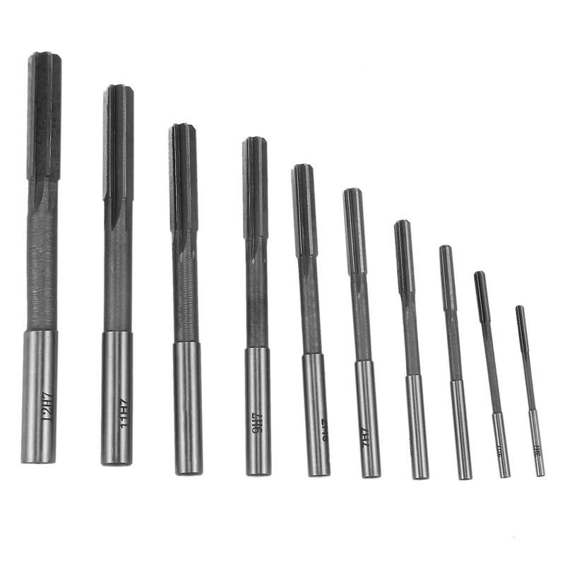 10pcs Hss H7 Straight Shank Milling Reamers Set