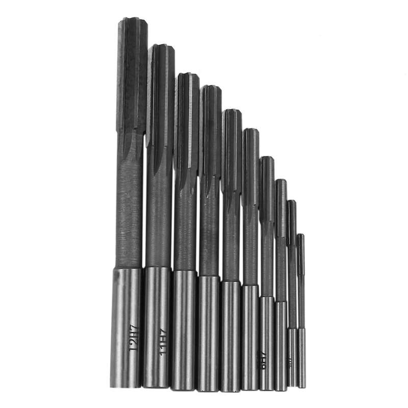 10pcs Hss H7 Straight Shank Milling Reamers Set