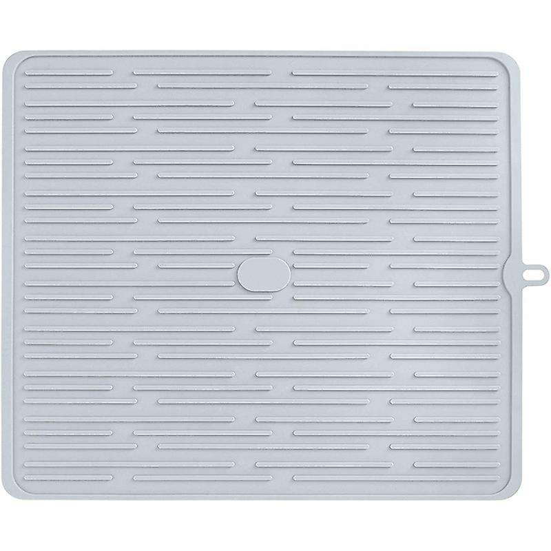 Dish Drying Mat, for Kitchen, Heat Resistant Mat (cloud Gray)