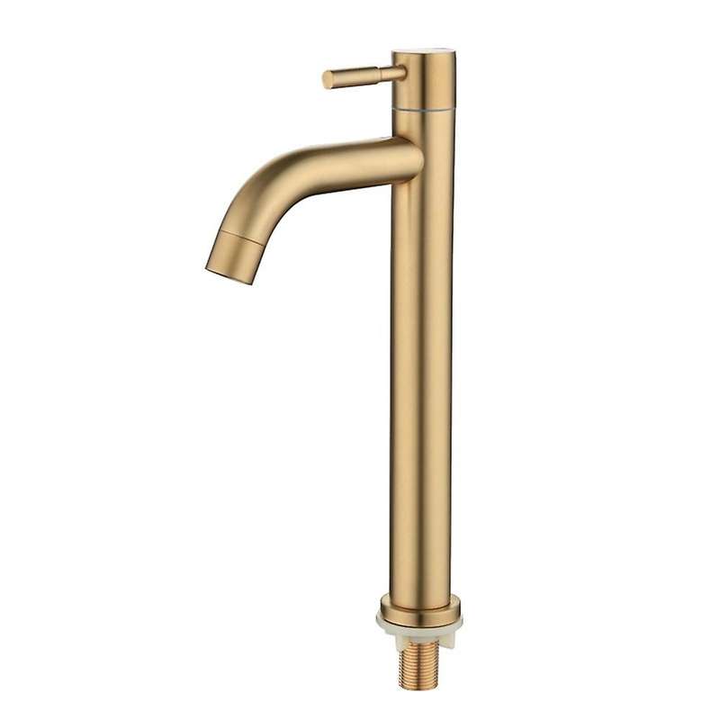 Brush Gold Single Cold Basin Faucet 304 Material Basin Mixer-b