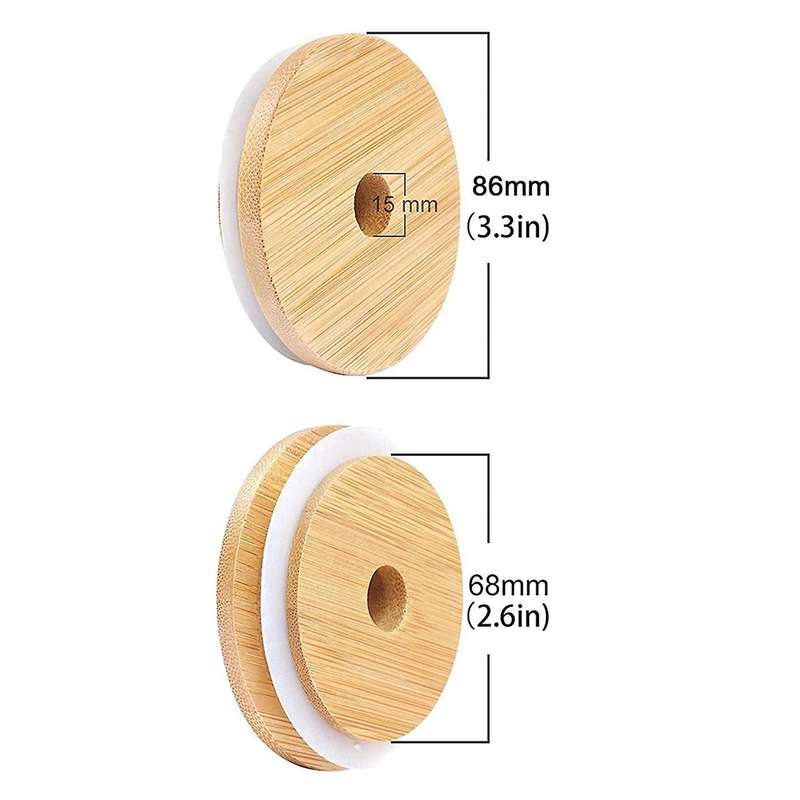 8 Pcs Mason Jar Lids,reusable Bamboo Lids,mason Jar Cover