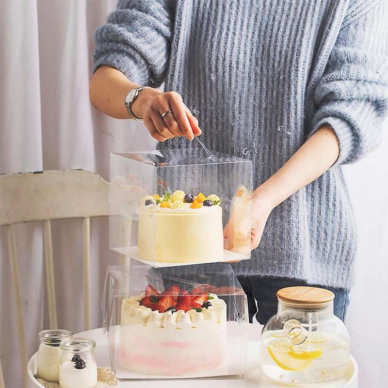 Portable Transparent Cake Box Baking Packaging Small Packaging Box
