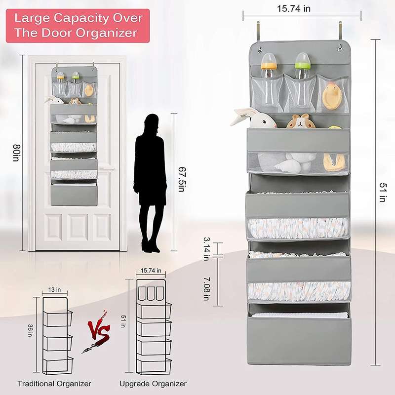 Over Door Hanging Organizer Storage - Pockets Closet Wall Mount