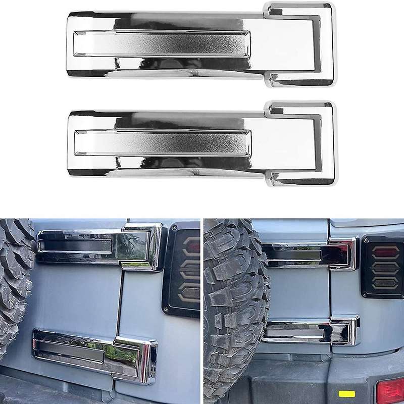 Tailgate Hinge Cover Spare Tire Rear Door Bracket Trim Cover ,silver
