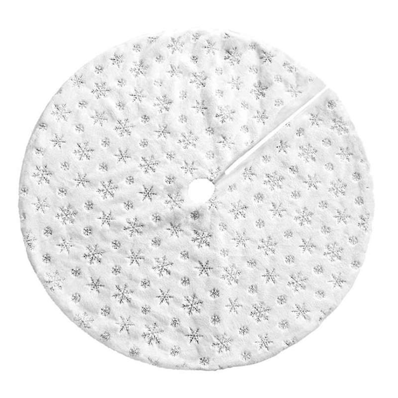 Christmas Tree Skirt Snowflake Cloth Skirt New Year Holiday Decor