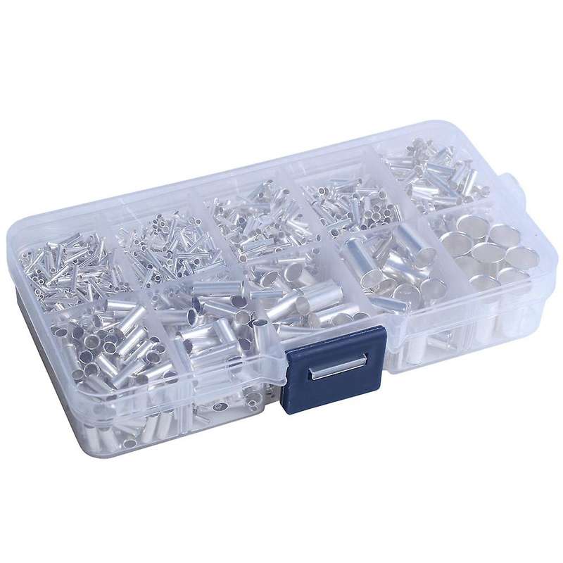 1755pcs Copper Tube Bare Crimping Terminal Electrical Bare Wire