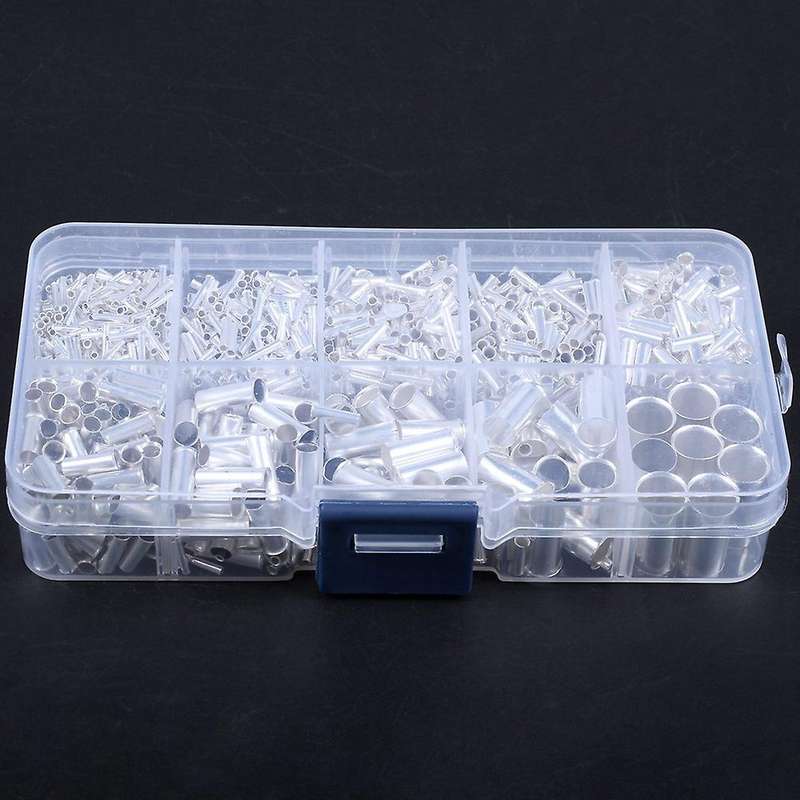 1755pcs Copper Tube Bare Crimping Terminal Electrical Bare Wire