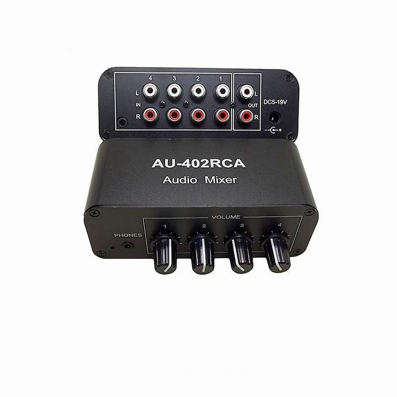 Multi-source Rca Mixer 4 Input 2 Output Audio Switch Switcher Control