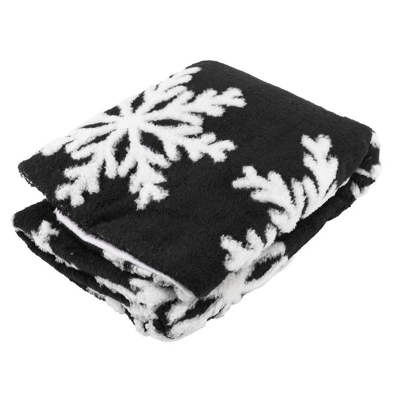 48 In Tree Skirts Faux Fur White Plush Snowflake Christmas Tree Skirt