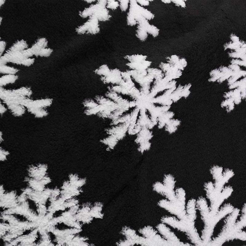 48 In Tree Skirts Faux Fur White Plush Snowflake Christmas Tree Skirt