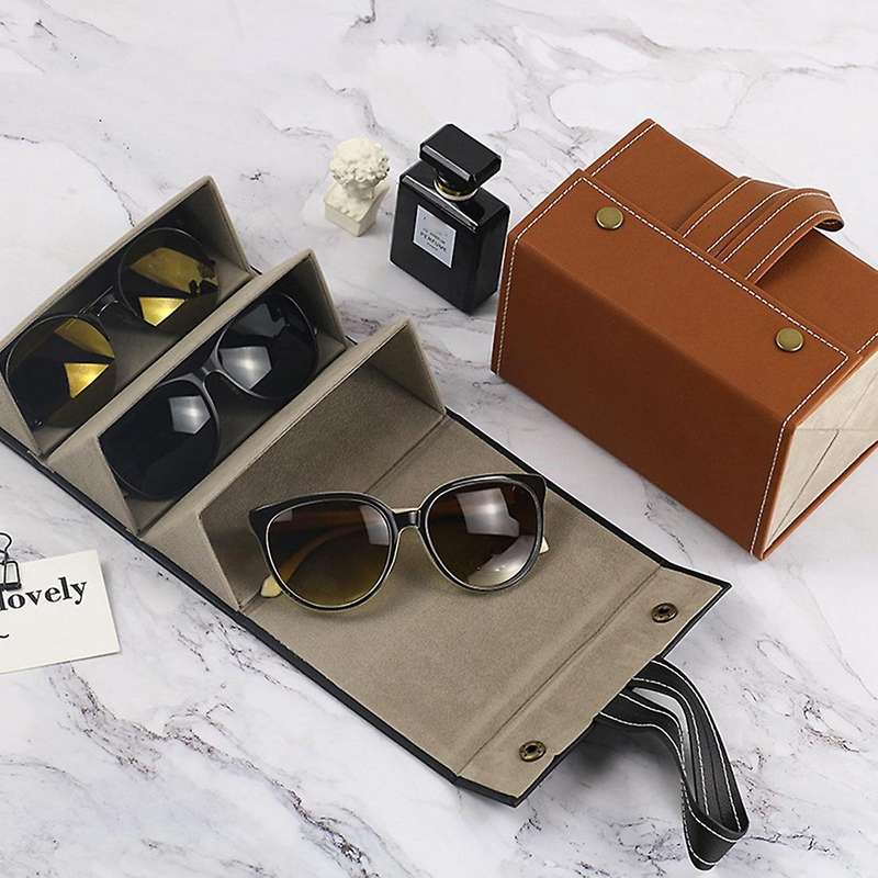 Portable Glasses Organizer Multi-slot Eyeglasses Storage L