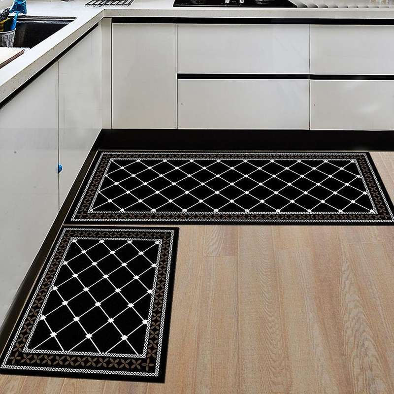2 Pieces Thick Cushioned Kitchen Floor Mats Set Kitchen Runner Mats