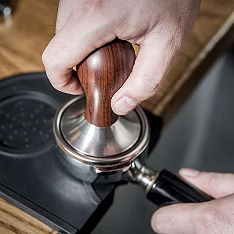 Coffee Tamper Espresso Press with Tamper Mat Handle for Coffee