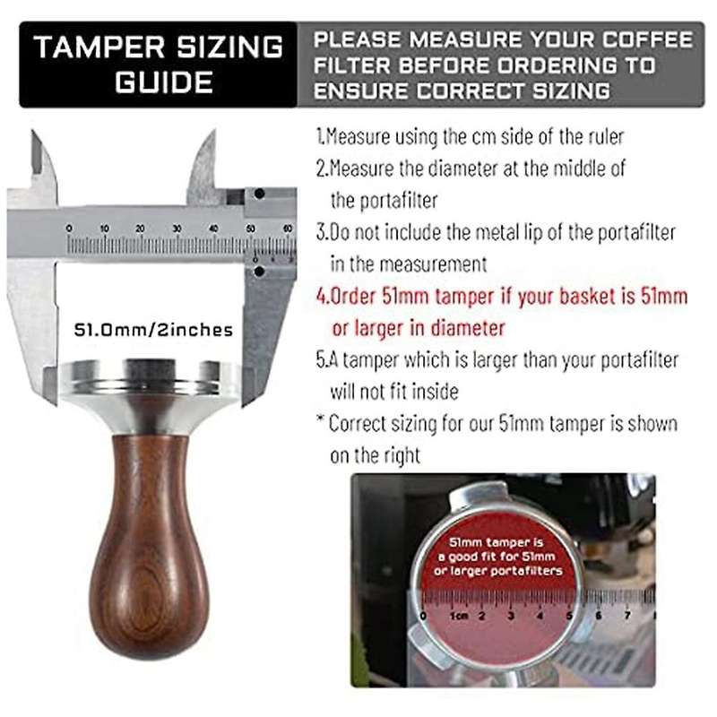 Coffee Tamper Espresso Press with Tamper Mat Handle for Coffee