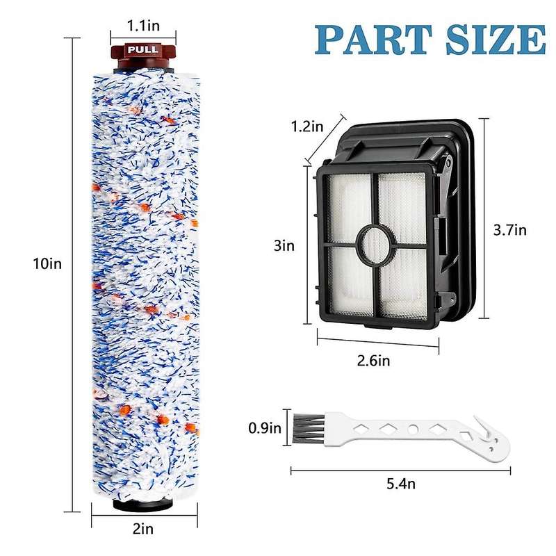 Roller Brush + Filter Parts for Bissel Crosswave 1866 1868 1785 2306