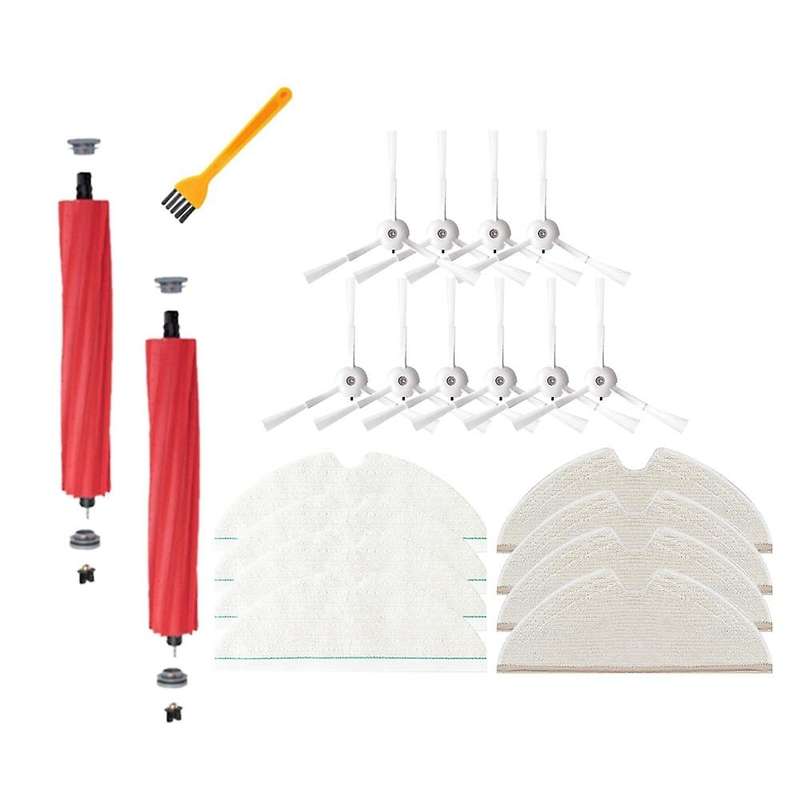 21pcs for Roborock T8/q7 Max / Max+ Robot Main Side Brush Mop Cloth