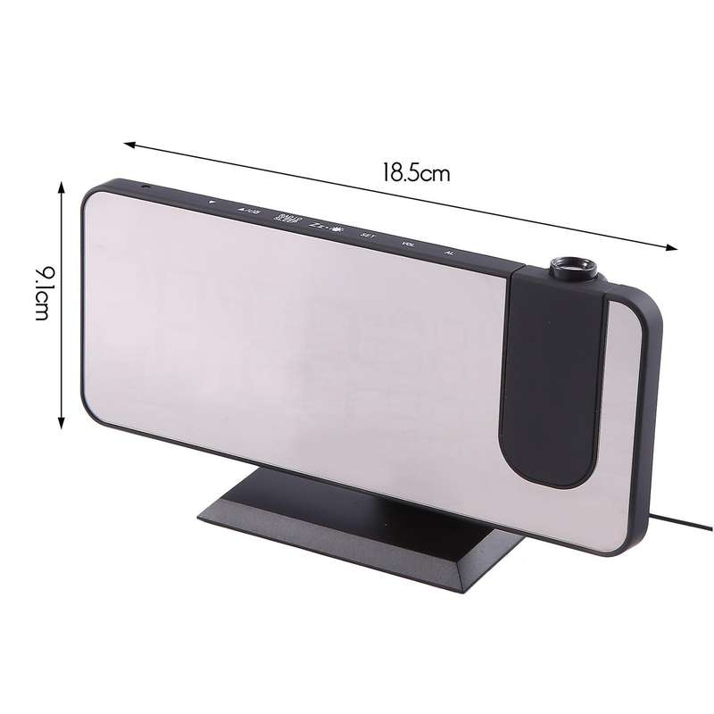 Projection Alarm Clock for Bedroom,with Temperature Humidity Dimmer