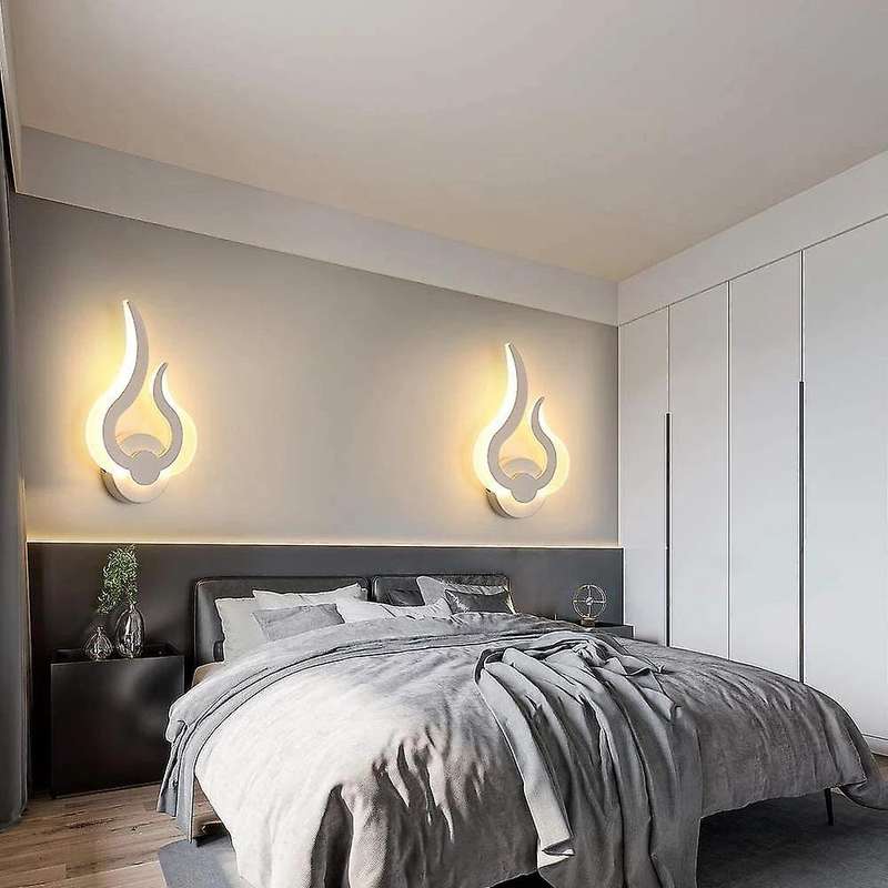 Led Up Down Wall Light Lighting Fixture Flame Design Bedside Light