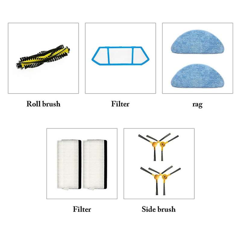 Filter Main Brush Mop for Neatsvor X500 X520 X600 Pro Tesvor X500 T8