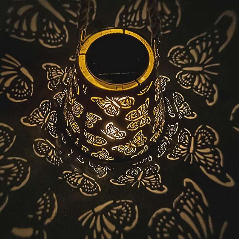 Solar Butterfly Led Projection Lamp for Christmas Wedding Party Decor