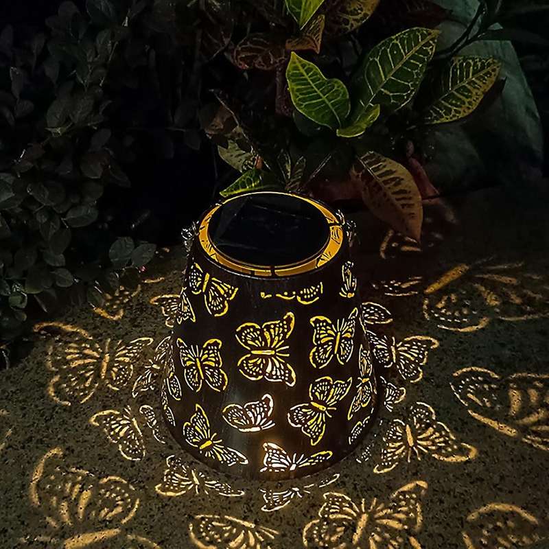 Solar Butterfly Led Projection Lamp for Christmas Wedding Party Decor