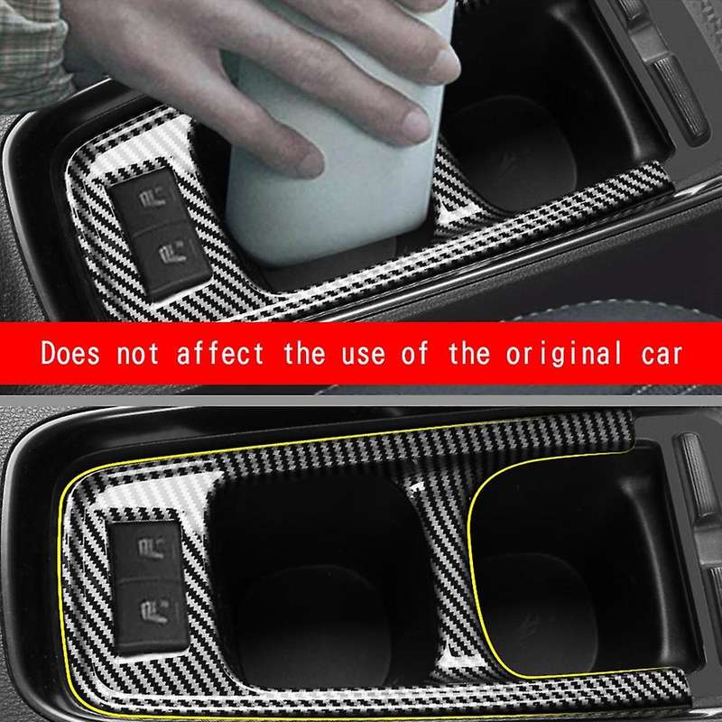 Central Control Cup Frame Panel Water Cup Holder Cover Carbon Fiber