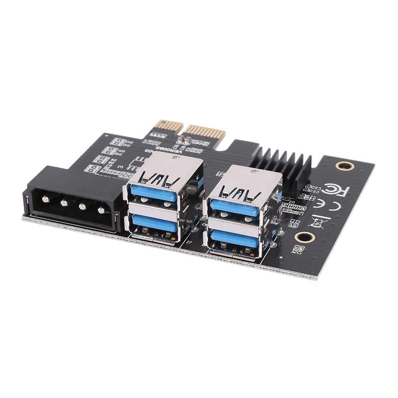 Pci-e 1 Port Dual Layer Usb3.0 Expansion Card for Btc Miner Mining