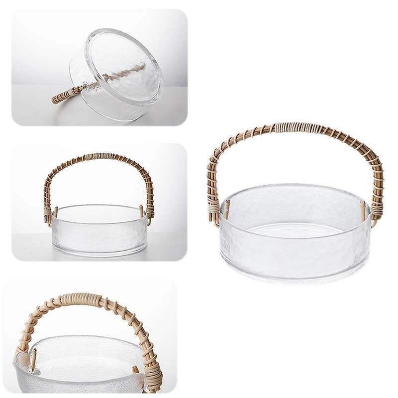 Light Luxury Fruit Basket Portable Glass Fruit Plate 1