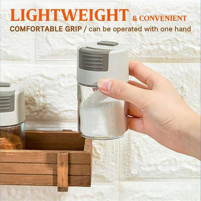 Metering Salt Shaker Glass Metered Salt Dispenser, Can Spice Salt
