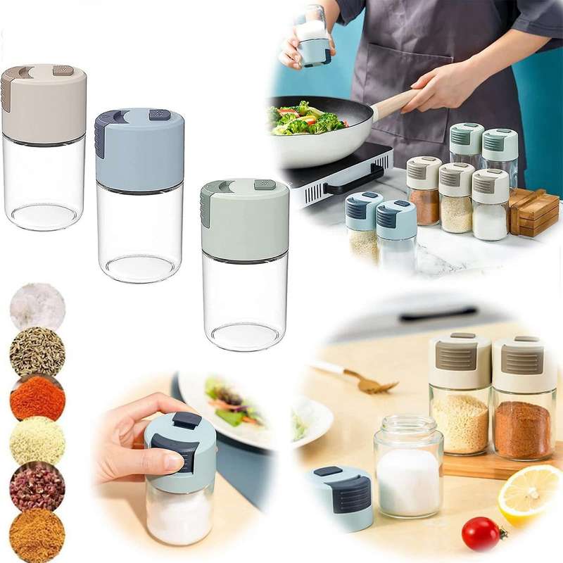 Metering Salt Shaker Glass Metered Salt Dispenser, Can Spice Salt