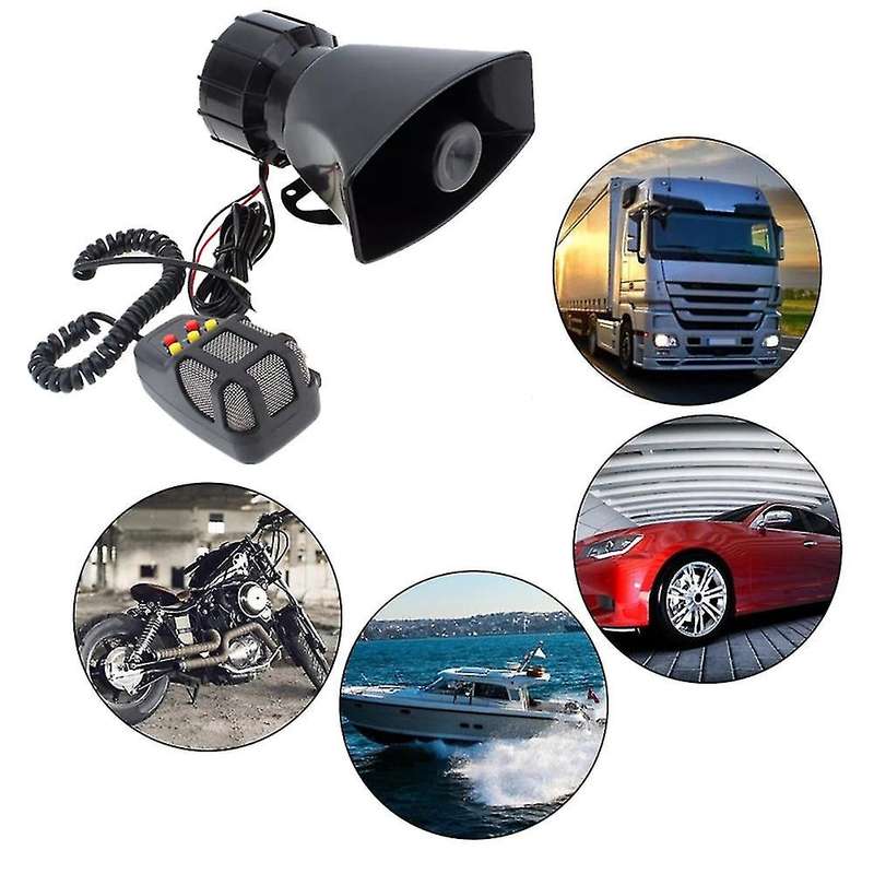 Warning Alarm Truck 7-sound Loud Alarm Loudspeaker 12v Siren Air Horn