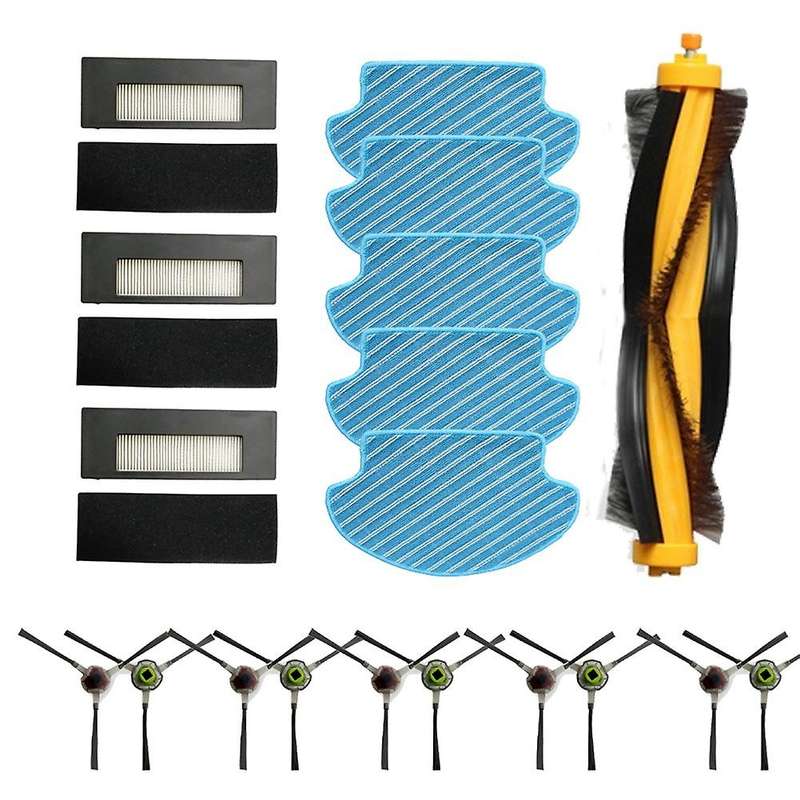 Roller Brush, Side Brush Filter and Mop Pad Replacement Parts