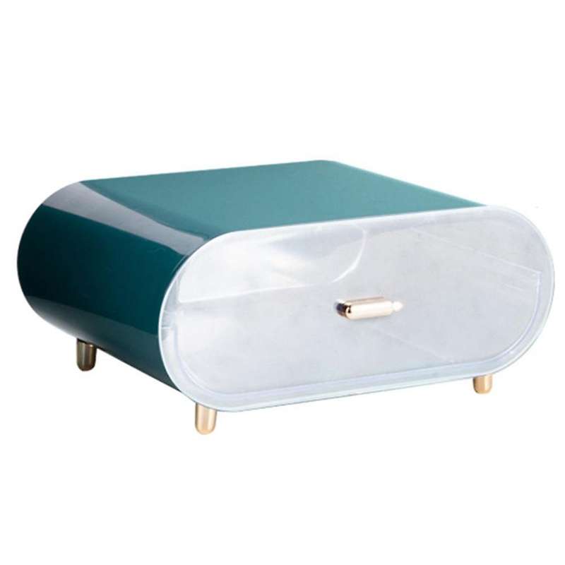 Multifunctional Drawer Type Facial Mask Storage Box Dust-proof(green)