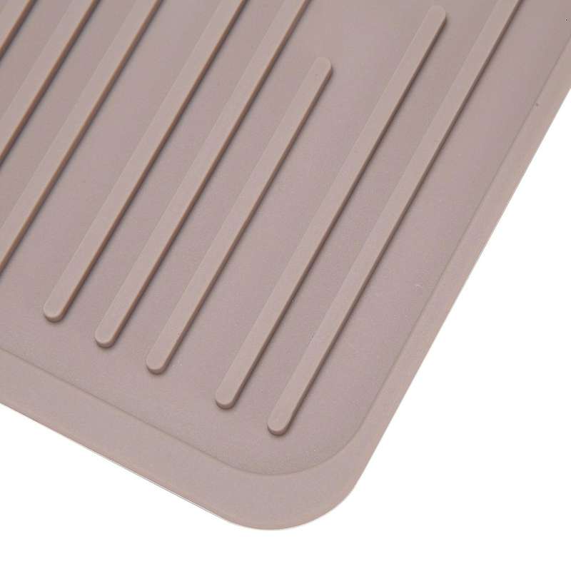 Dish Drying Mat, for Kitchen, Heat Resistant Mat (warm Gray)